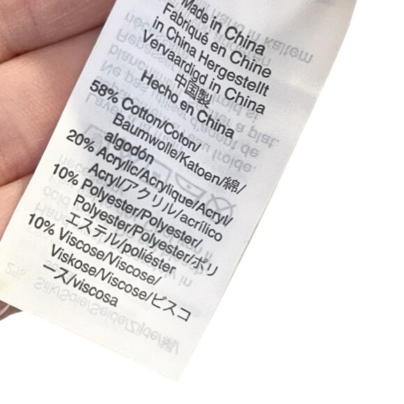 The Reeds x J.Crew Sweater Women S Beige Rainbow Stripe Cable Knit Cottagecore - Picture 6 of 6